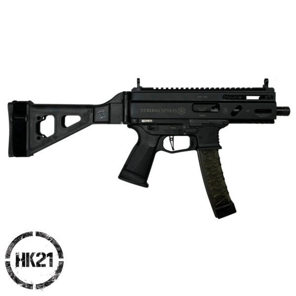 Grand Power Stribog SP9A3S 9mm Pistol with SBT Folding Brace - Three 30 Round Magazines - 810091152836